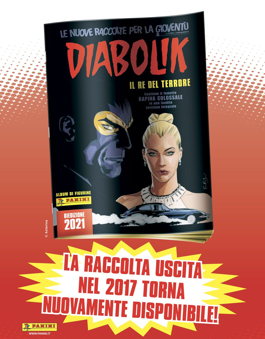 Immagine news Torna l'album Panini dedicato a Diabolik