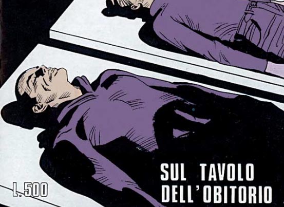 Sul tavolo dell'obitorio