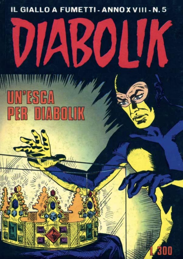 Copertina Un'esca per Diabolik