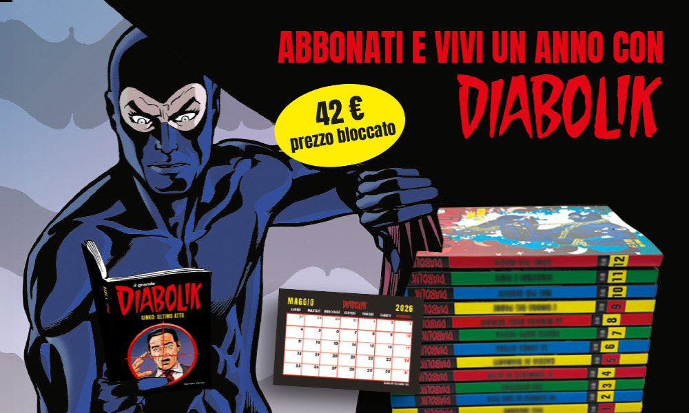 Immagine slide Abbonati e vivi un anno con Diabolik!