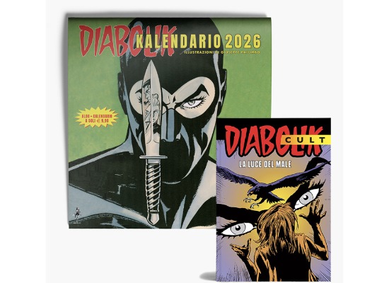 Copertina La luce del male + Kalendario Diabolik 2026