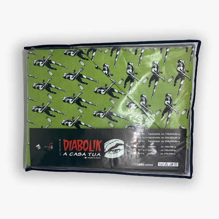 3 - Set lenzuola pugnale verde 2 piazze